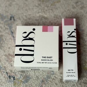 DIBS Beauty “Pop Star” Baked Blush + “Rock Candy” Glossy Balm Bundle New in Box